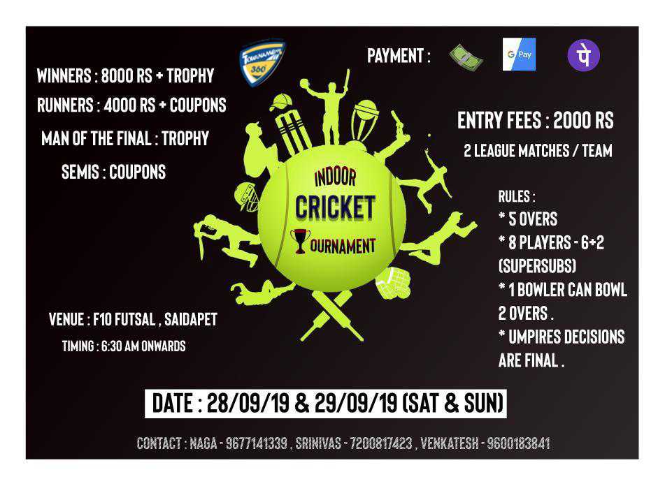 Indoor Cricket Tournament