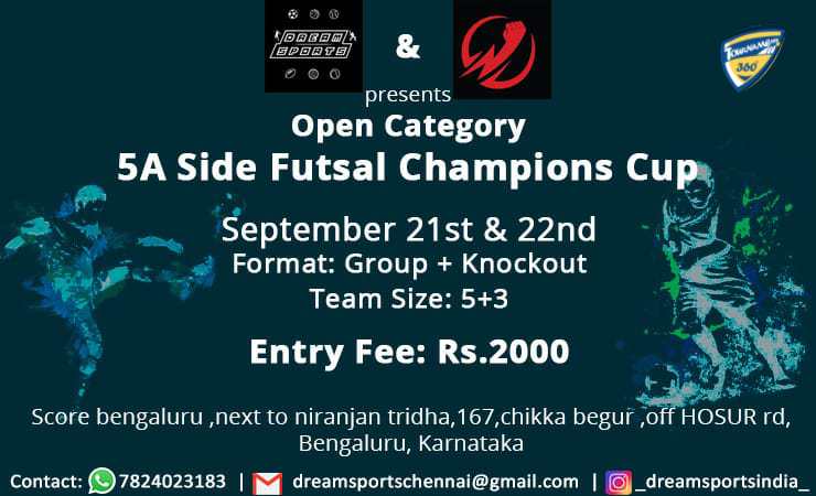 5 A Side Futsal Champions Cup