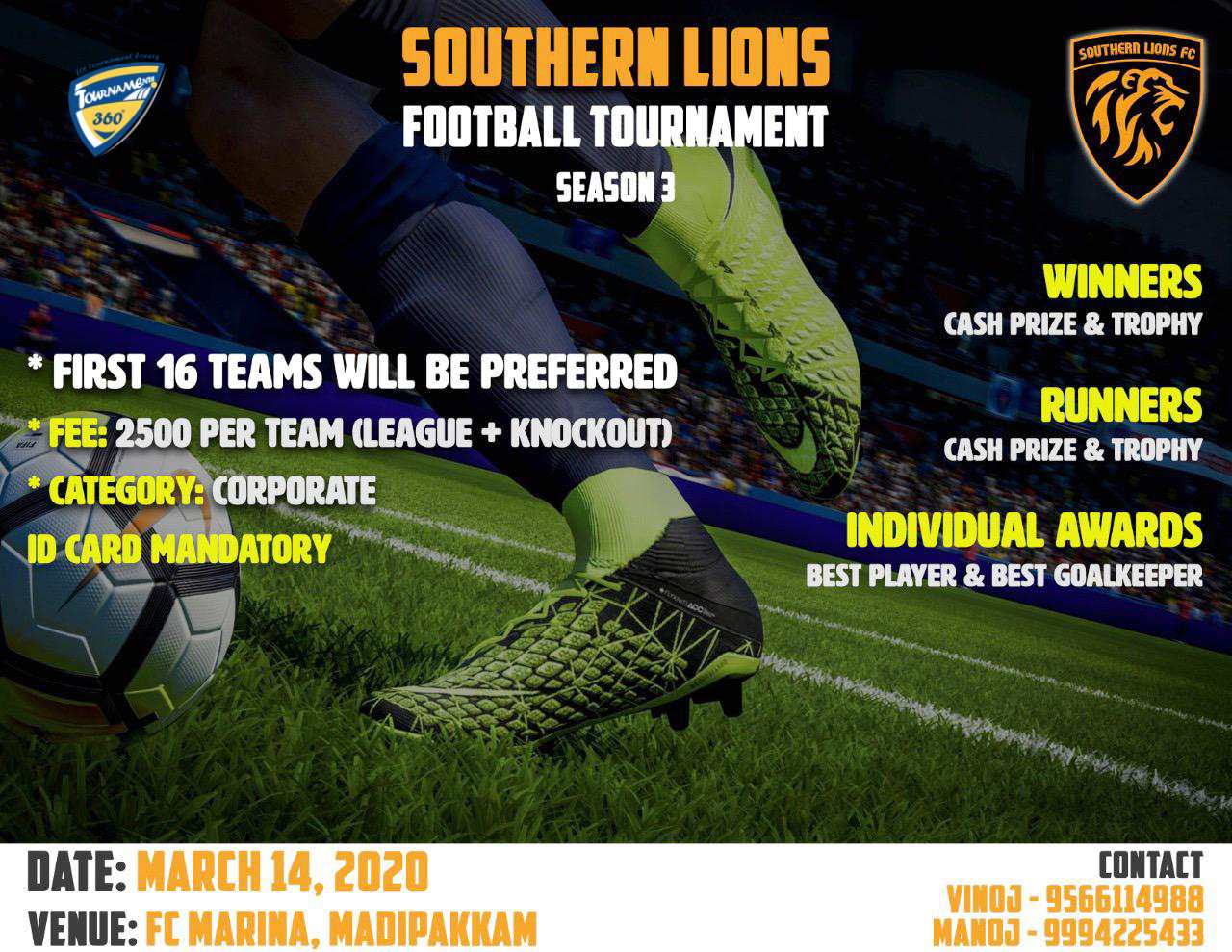 Southern Lions Football Tournament Season 3