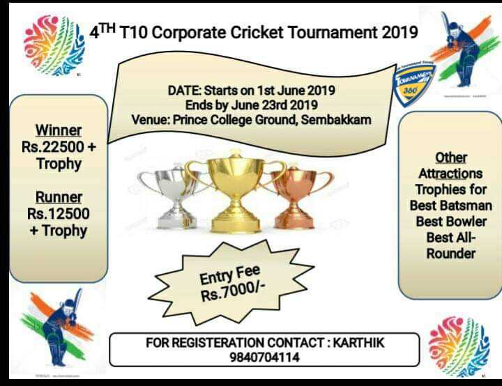 4th T10 Corporate Cricket Tournament 2019