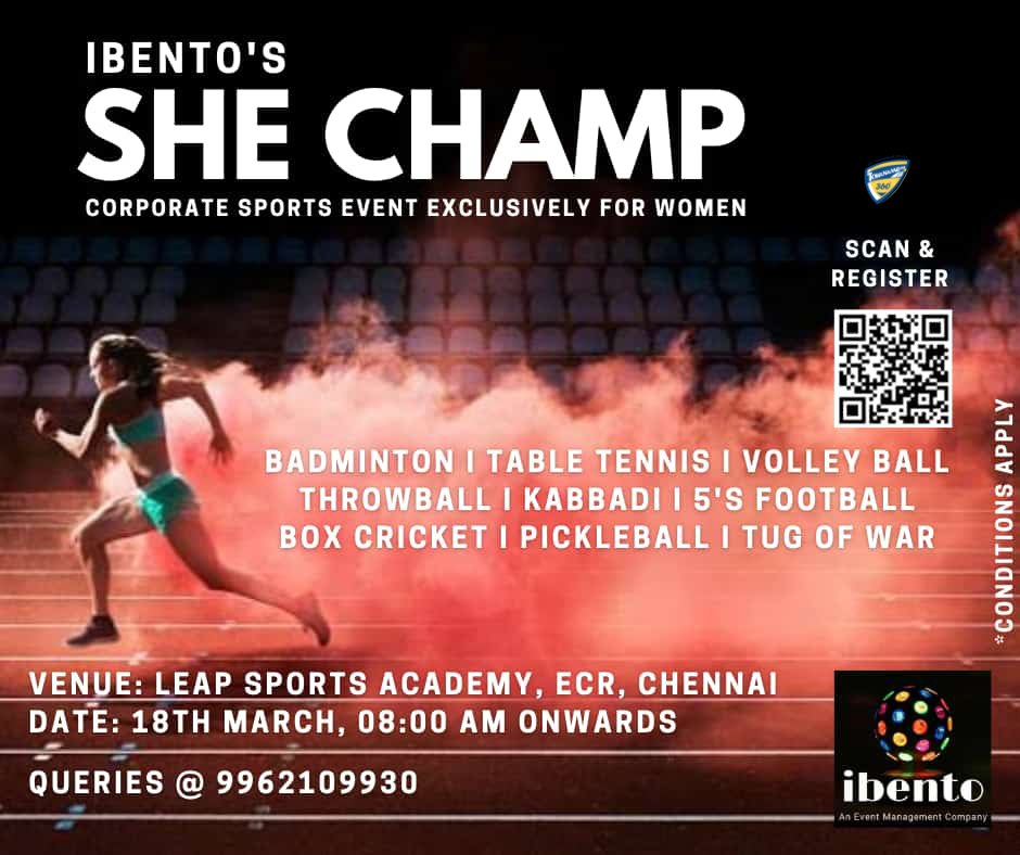 Ibento presents She Champ Corporate Tournament in Chennai