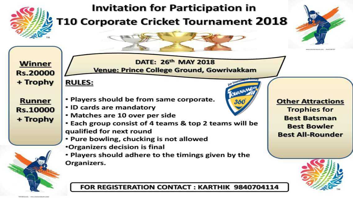 T10 Corporate Cricket Tournament 2018