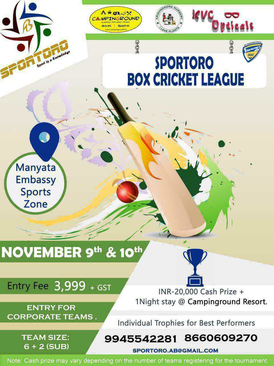 Sportoro Box Cricket League