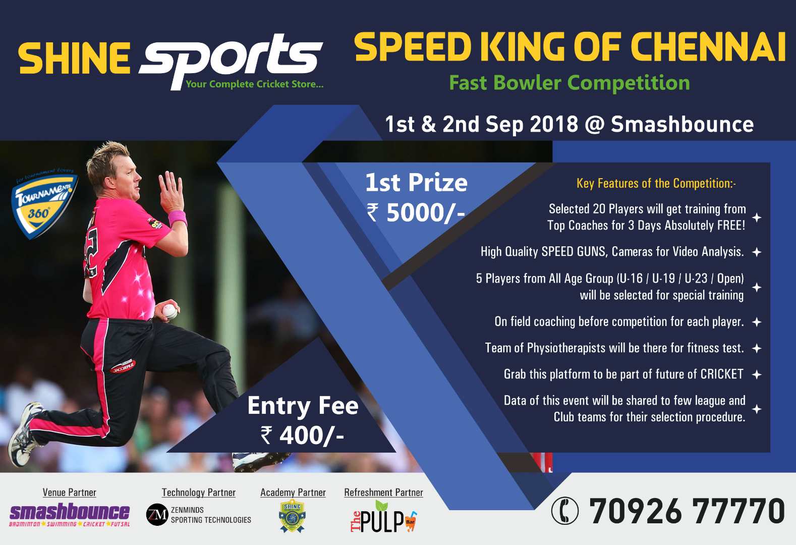 Speed King of Chennai Fast Bowler Competition