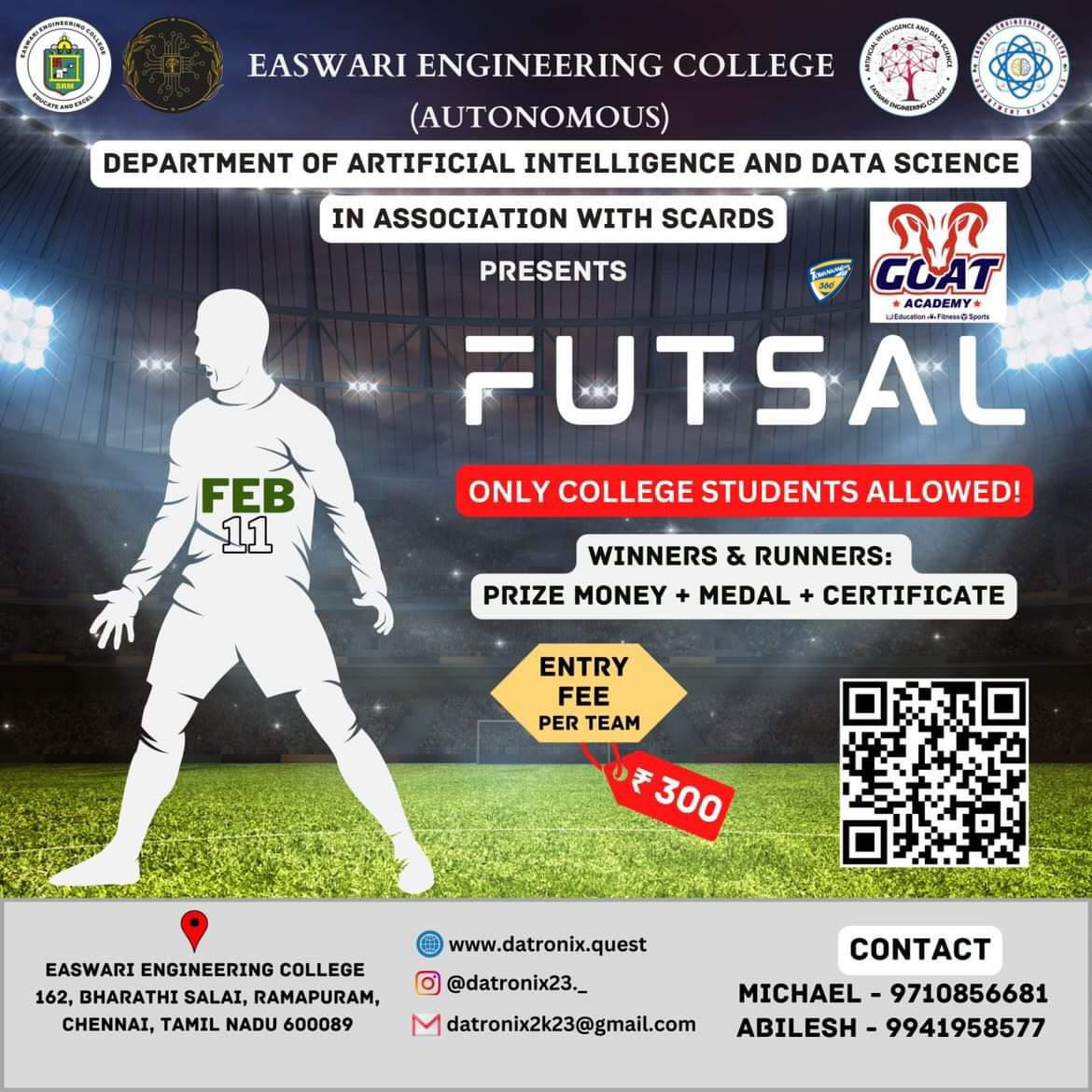 Inter College Futsal Tournament in Chennai