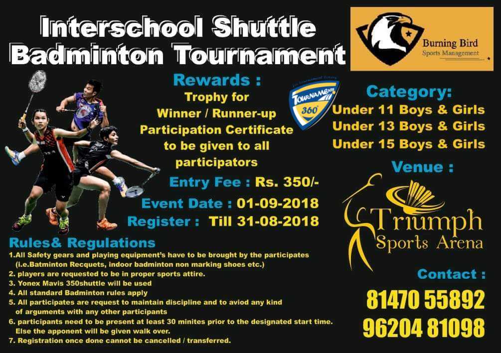 Inter School Shuttle Badminton Tournament