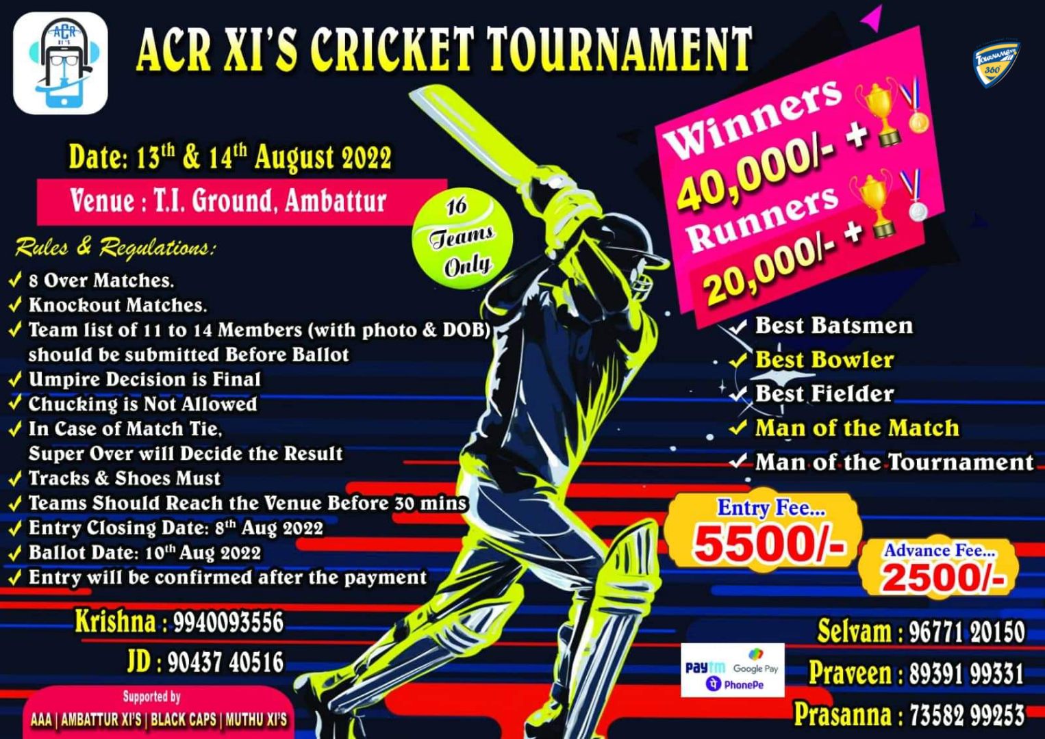 ACR XI's Cricket Tournament