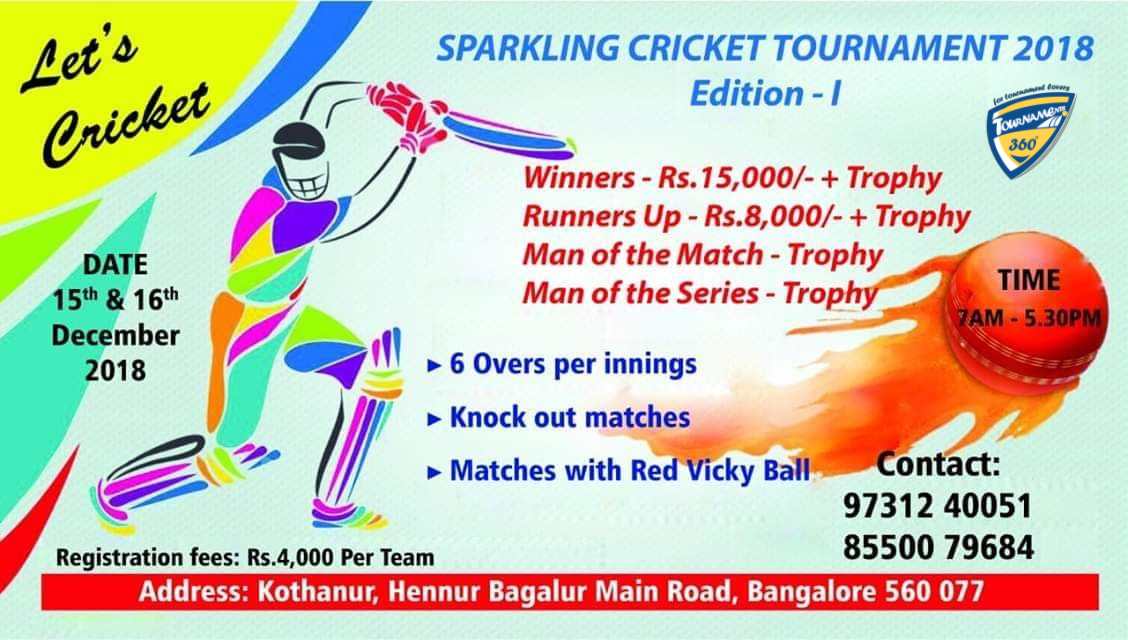 Sparkling Cricket Tournament 2018