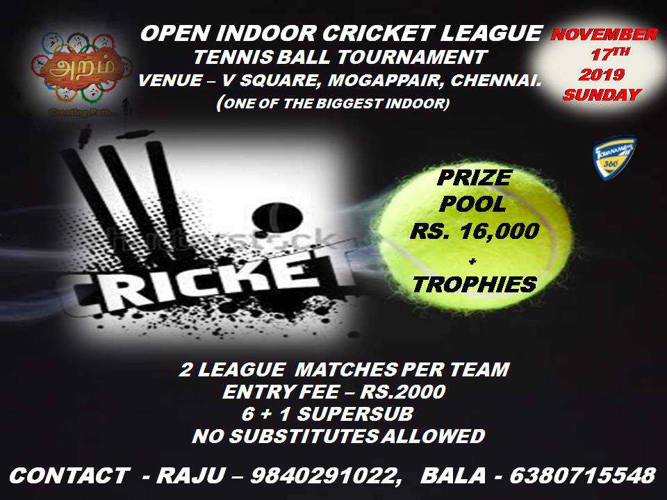 Open Indoor Cricket League Tournament