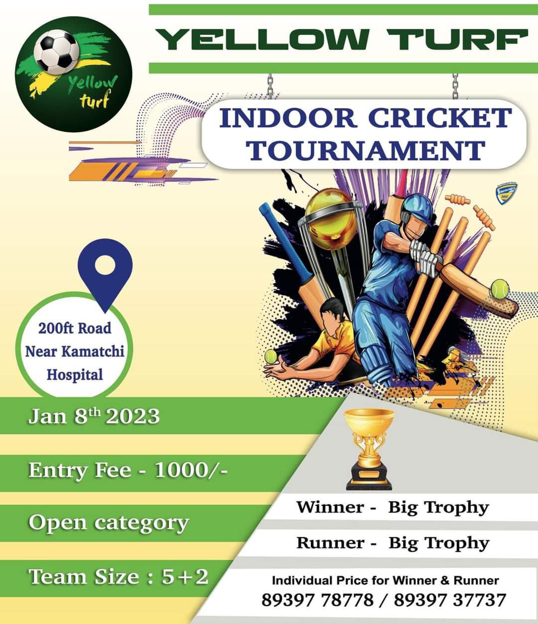 Yellow Turf presents Indoor Cricket Tournament
