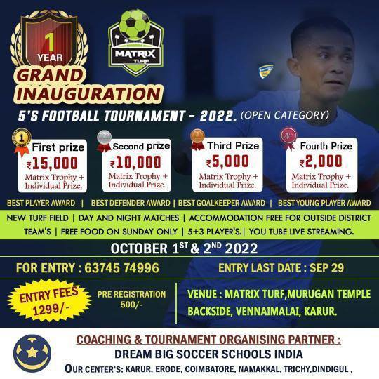 1st Year Grand Inauguration 5A Side Football Tournament