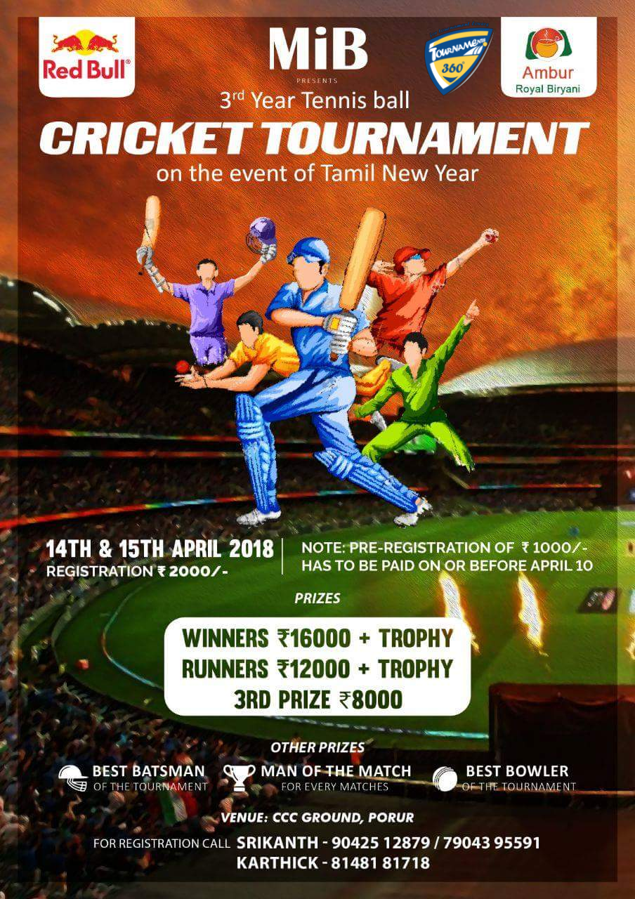 MIB's 3rd Year Tennisball Cricket Tournament