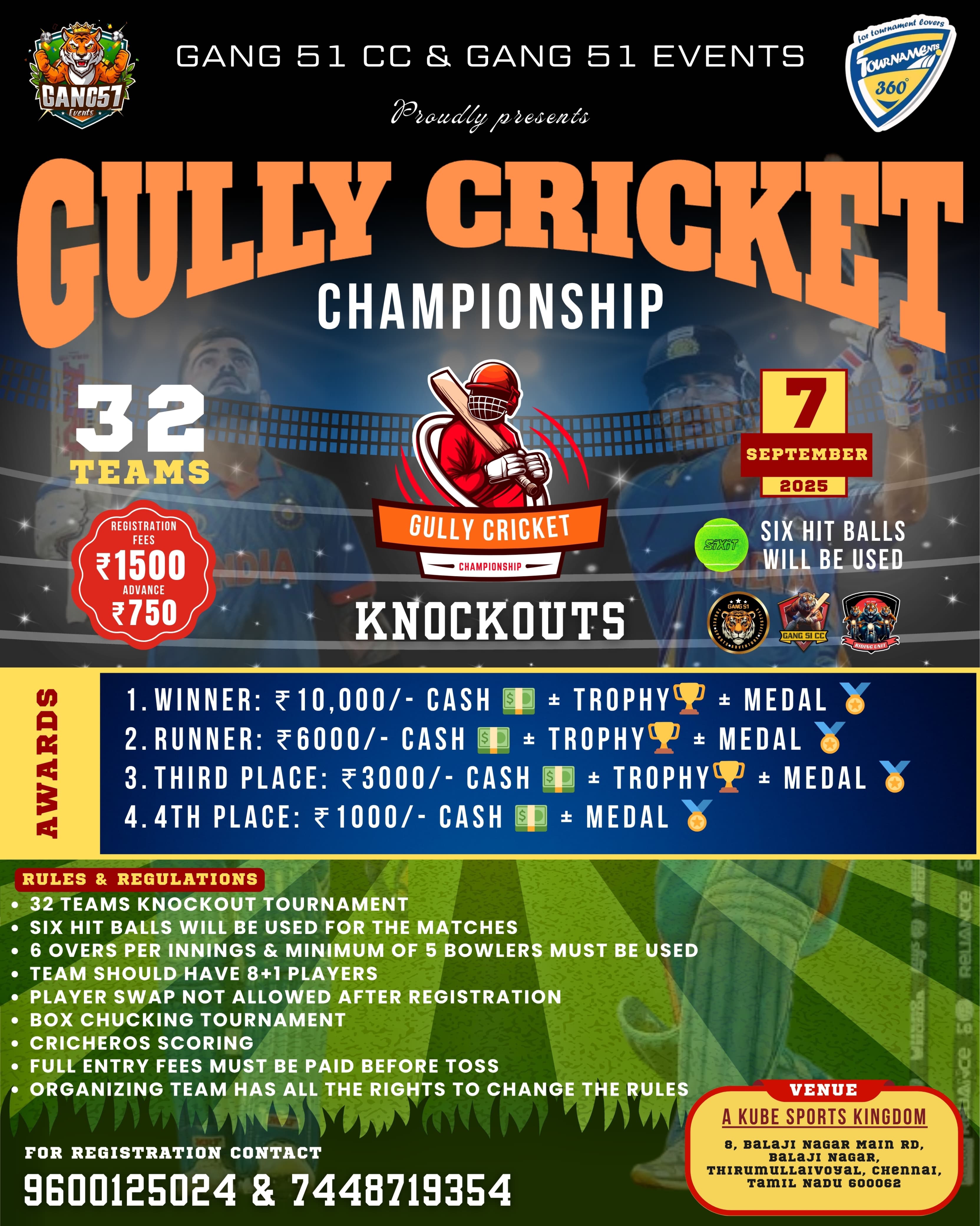Gully Cricket Championship in Chennai
