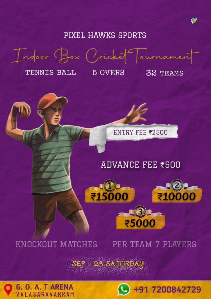 Indoor Box Cricket Tournament in Chennai