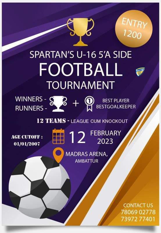Spartan's Under 16 5A Side Football Tournament