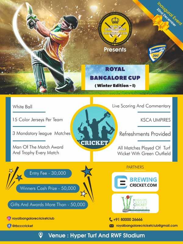 Royal Bangalore Cup Winter Edition I 