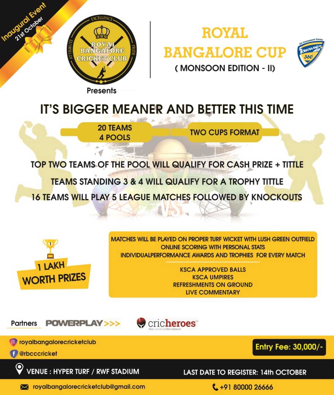 Royal Bangalore Cup Edition 2