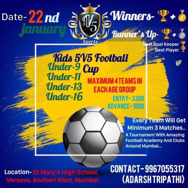 Kids 5Vs5 Football Cup