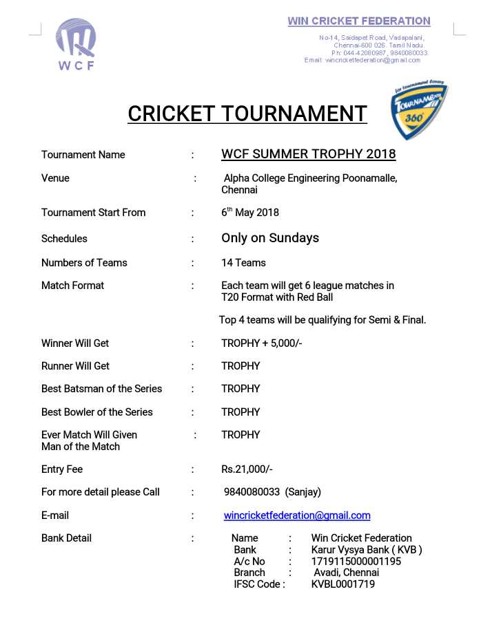 WCF Summer Trophy 2018