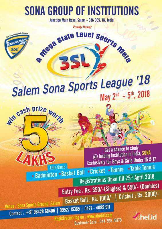 Salem Sona Sports League 2018