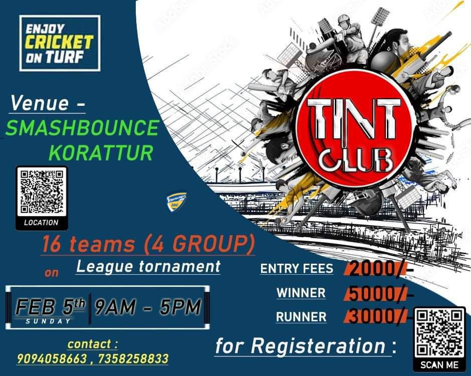 Tint Club presents Knockout Cricket Tournament