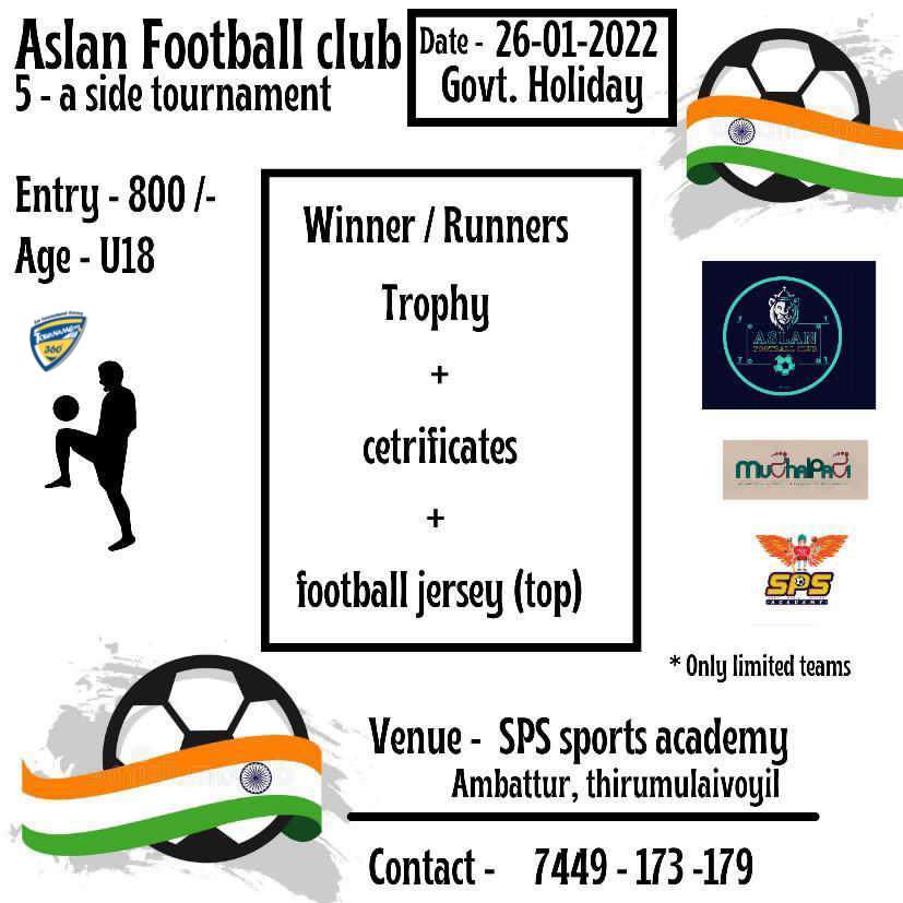 Under 18 Football Tournament in Chennai
