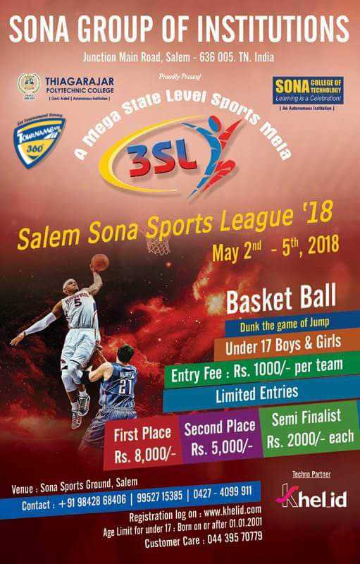 Salem Sona Sports League 2018 - Basketball