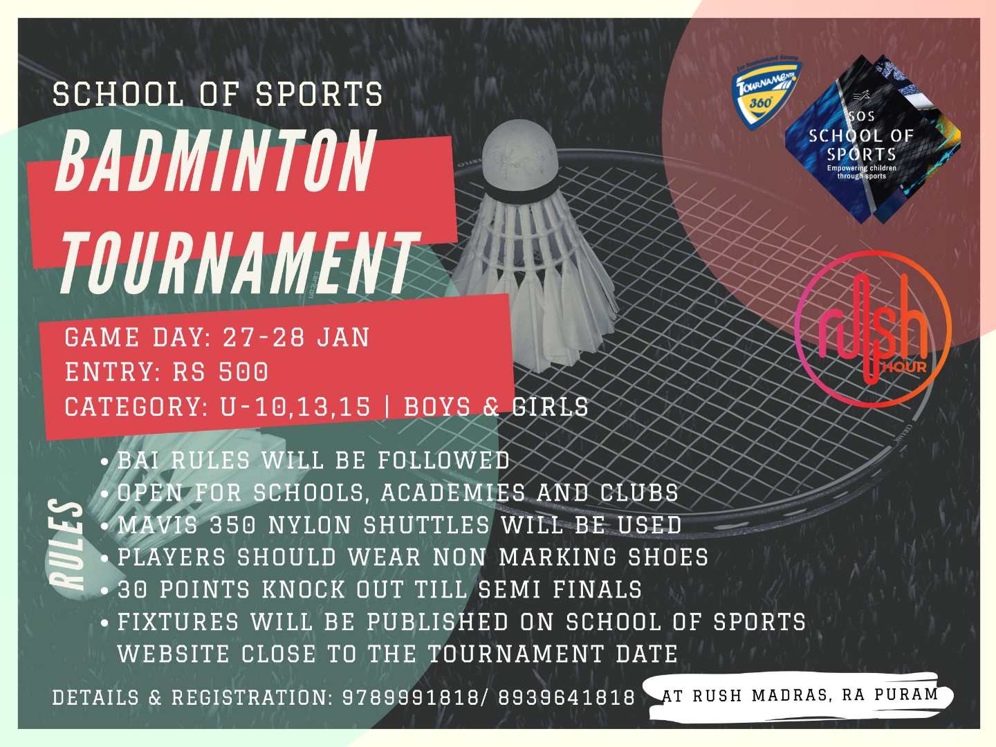 Badminton Tournament for Boys and Girls