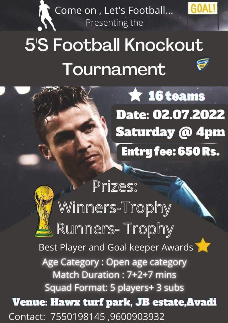 5's Football Knockout Tournament in Avadi