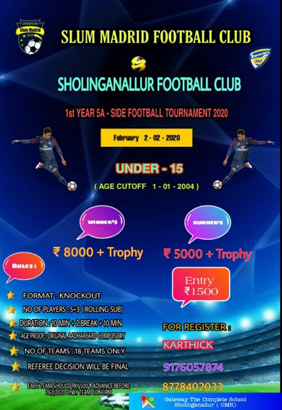 1st Year 5A Side Football Tournament 2020