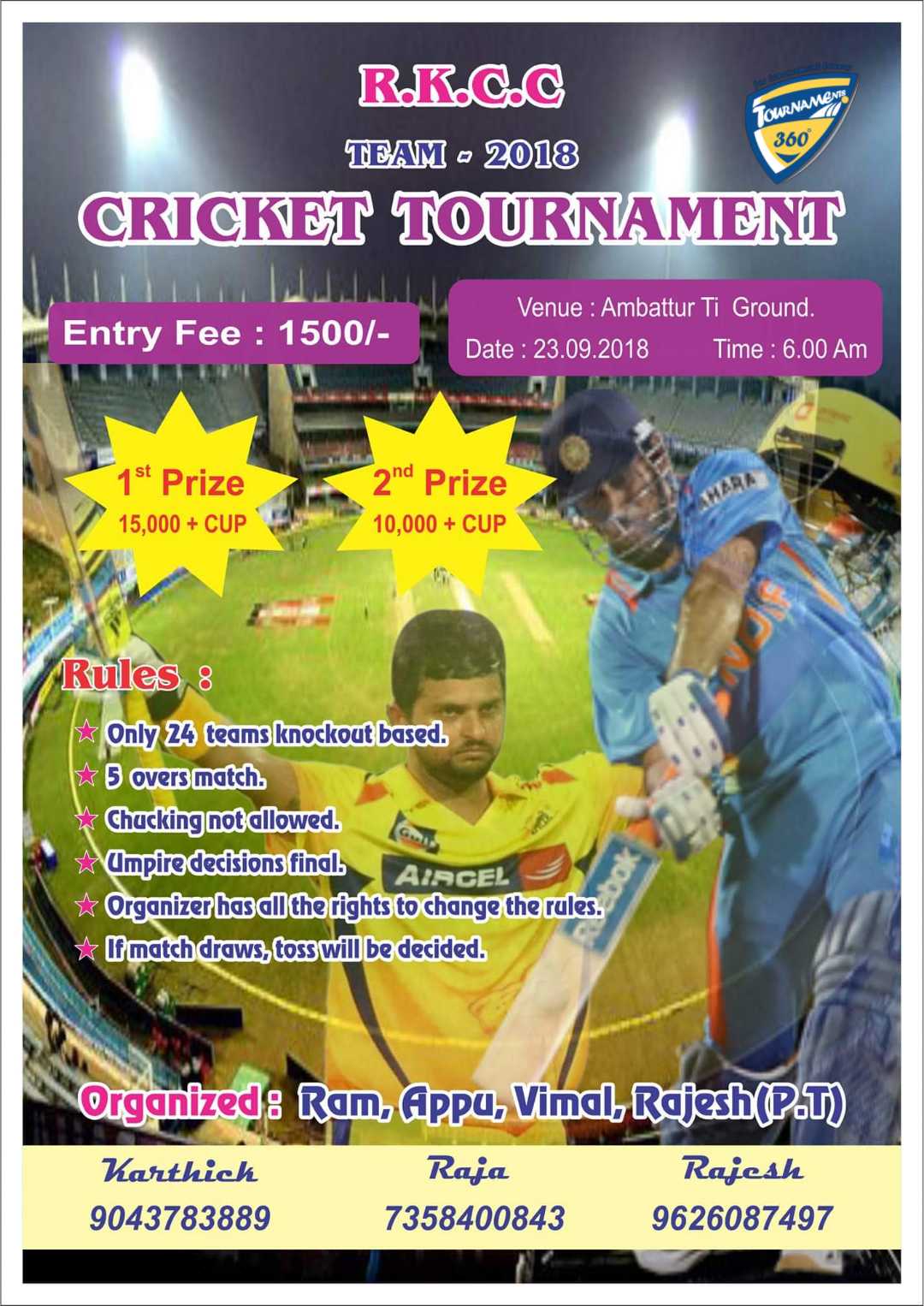 Cricket Tournament in Ambattur