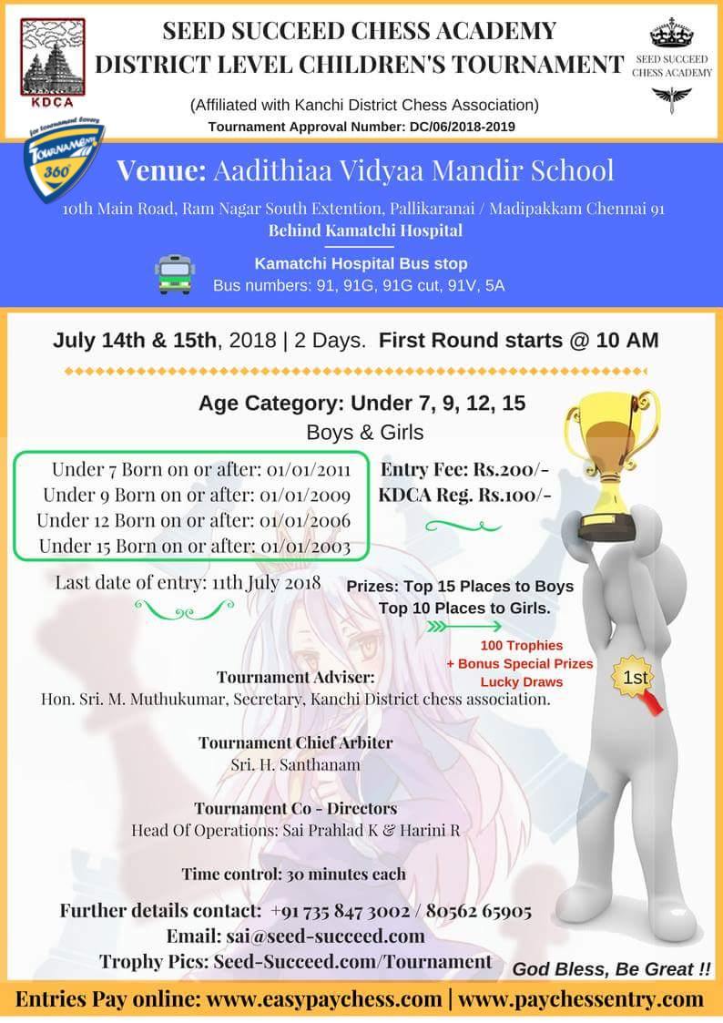 District Level Children's Chess Tournament