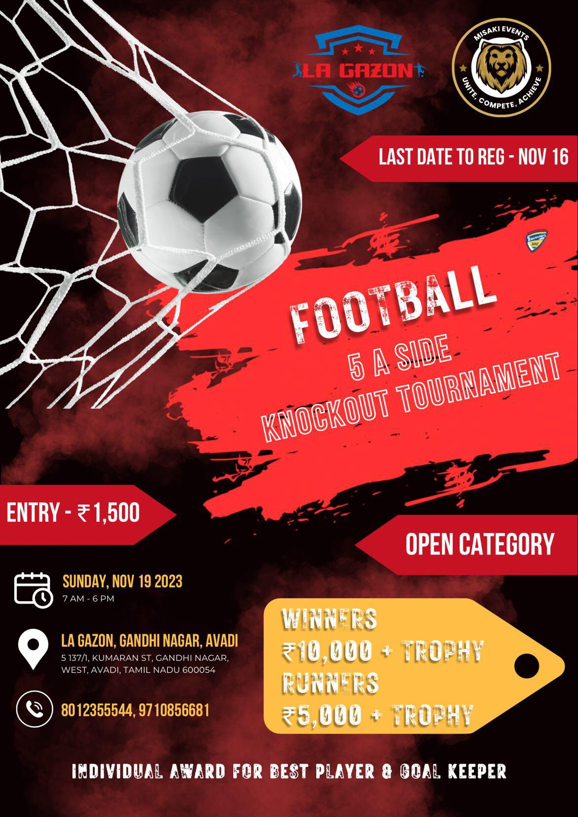 5A Side Knockout Football Tournament