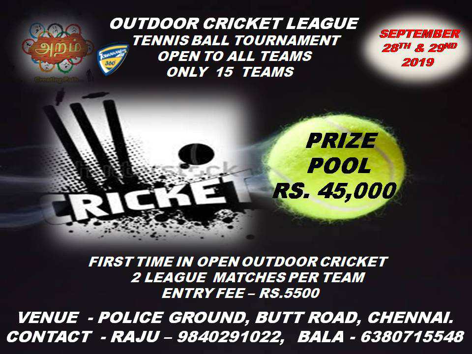 Open Tennis Ball Cricket Tournament