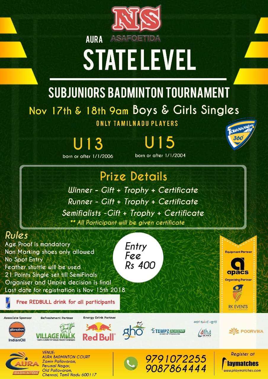 State Level Subjuniors Badminton Tournament