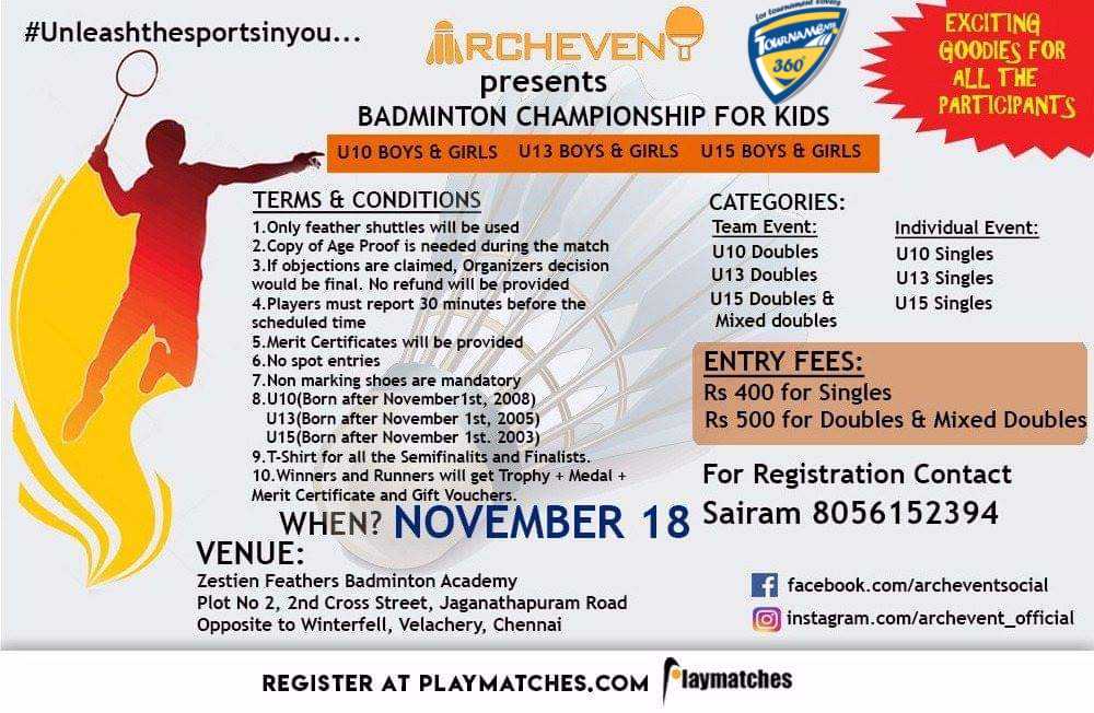 Badminton Championship For Kids