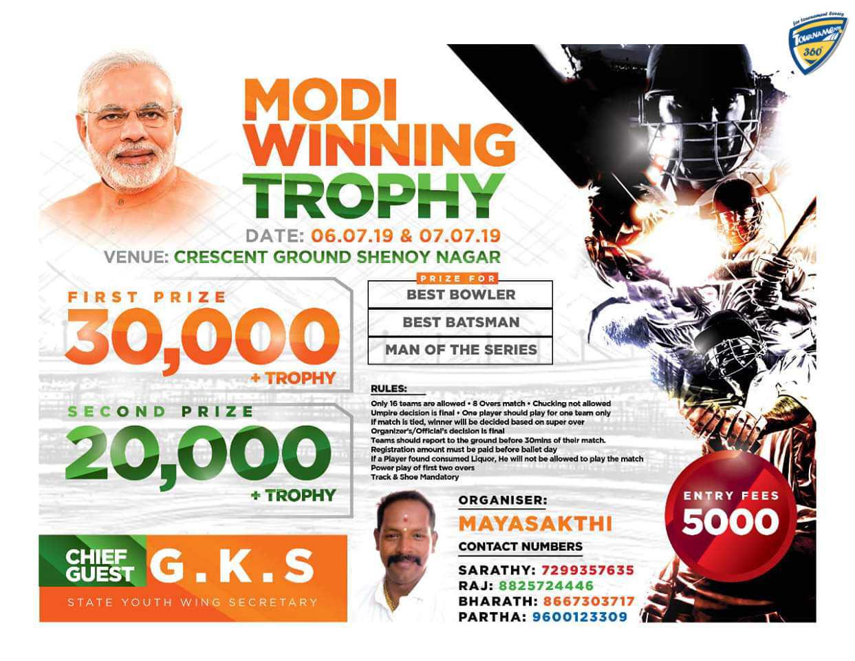 Modi Winning Trophy