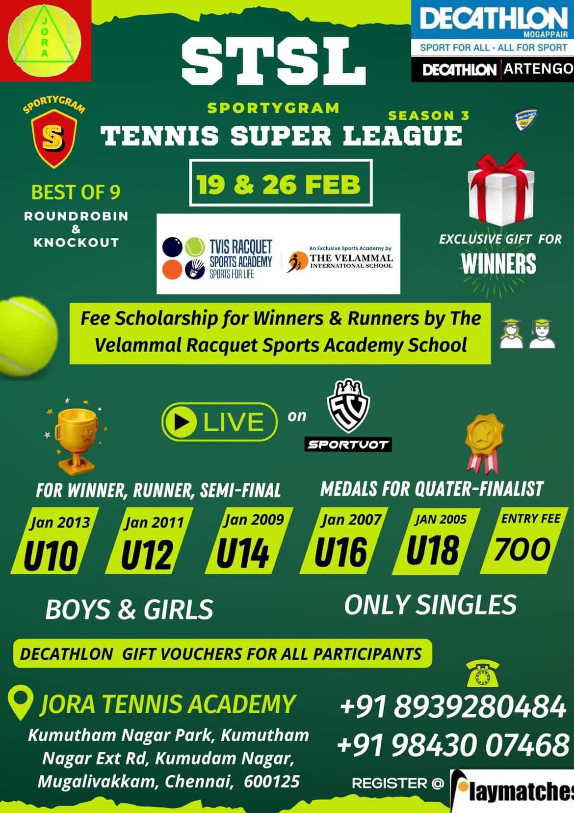 Sportygram Tennis Super League Season 3