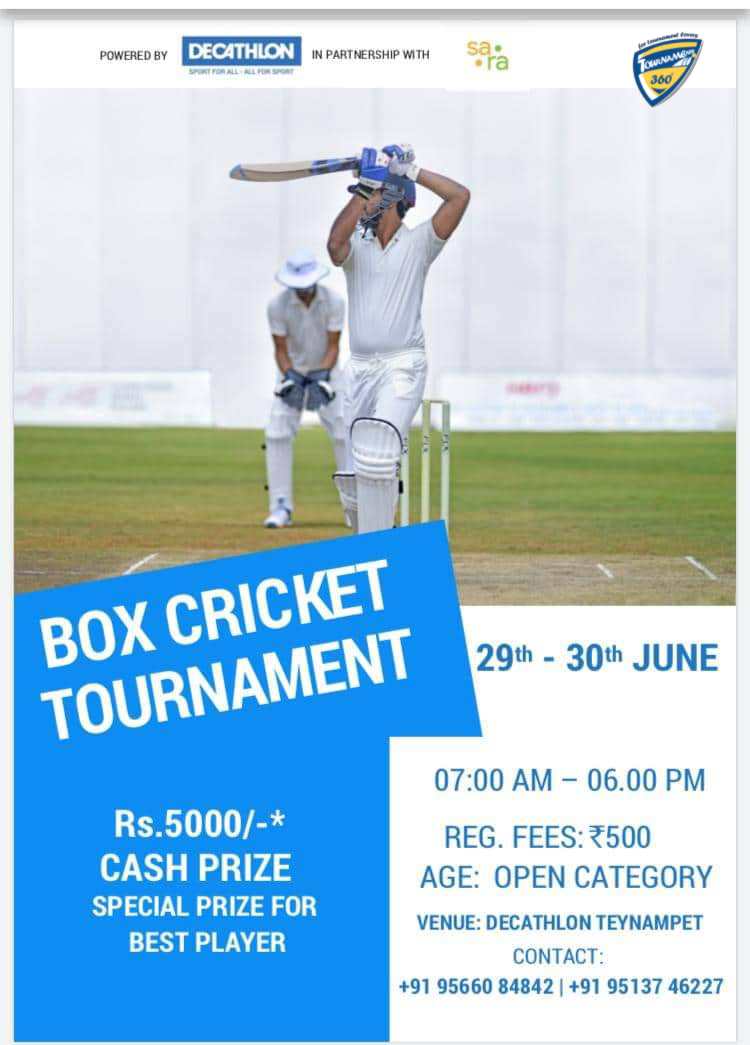 Box Cricket Tournament 2019