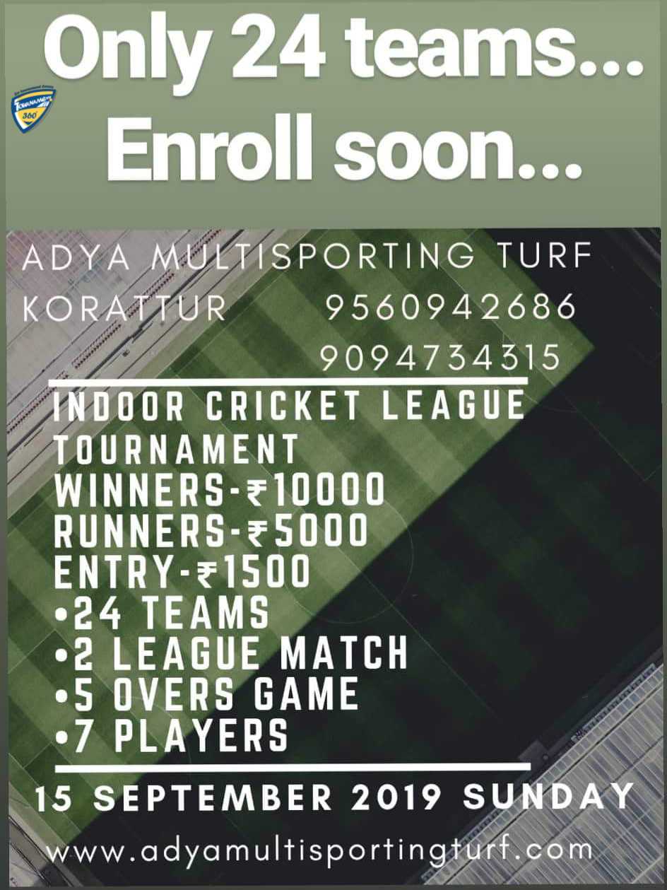 Indoor Cricket League Tournament