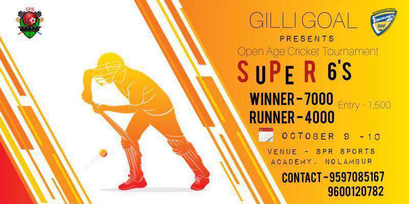 Super 6's Open Age Cricket Tournament