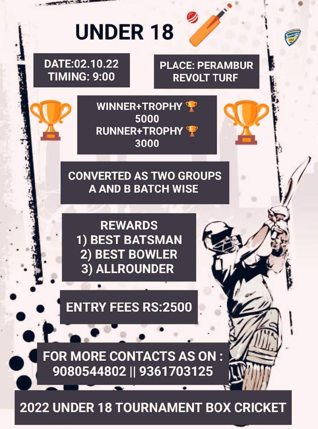 2022 Under 18 Box Cricket Tournament