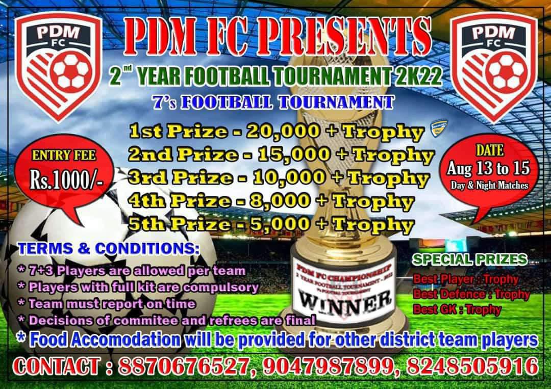 PDM Fc presents 2nd Year Football Tournament 2K22