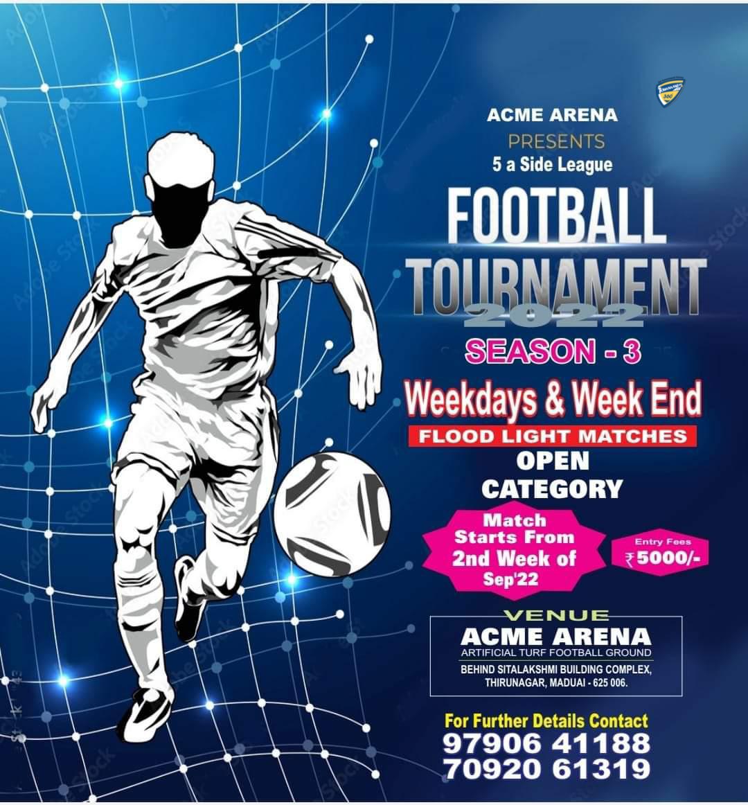 5 Aside League Football Tournament 2022 Season 3