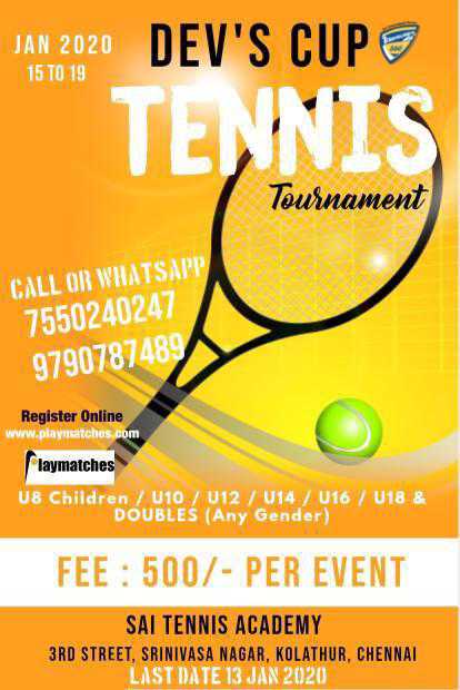 Dev's Cup Tennis Tournament 