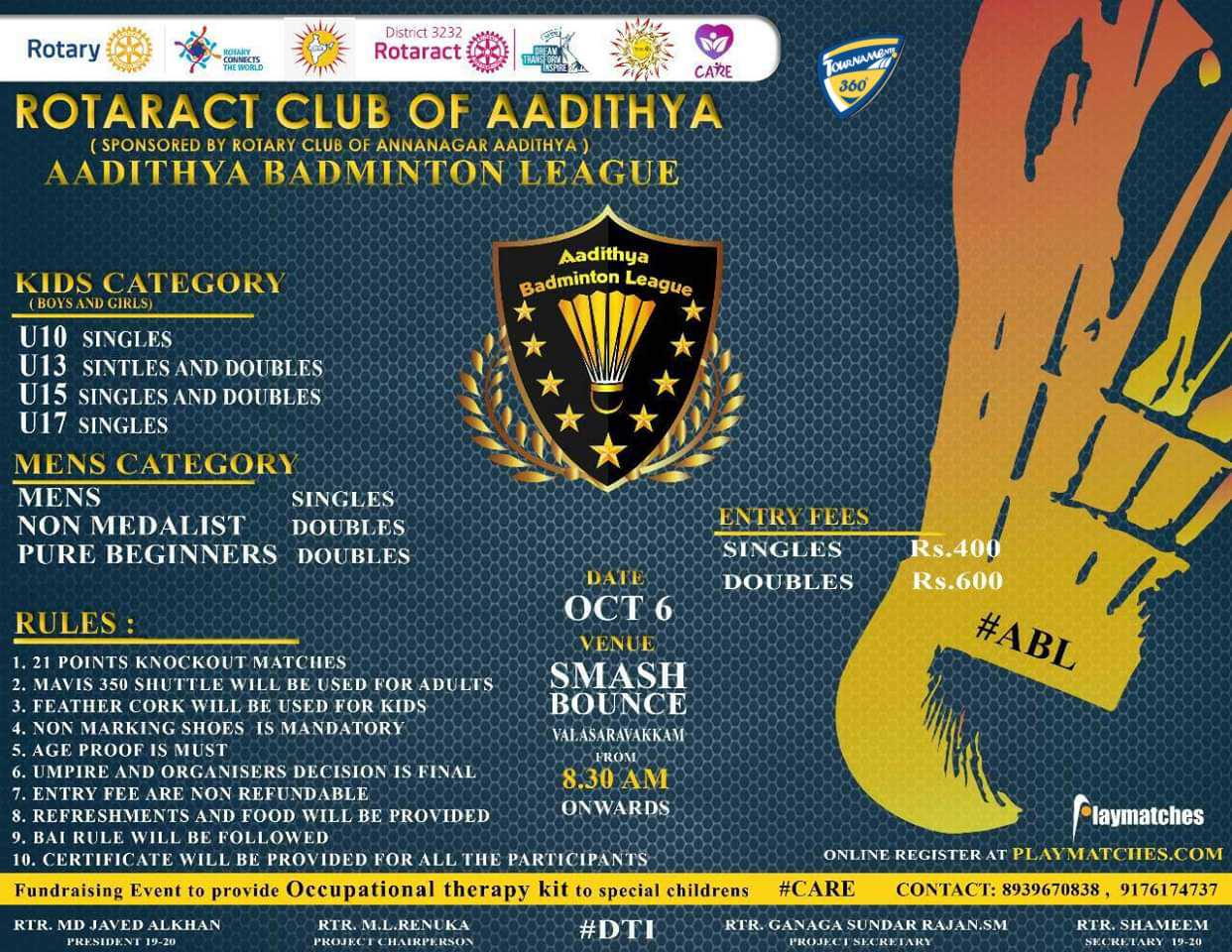 Aadithya Badminton  League