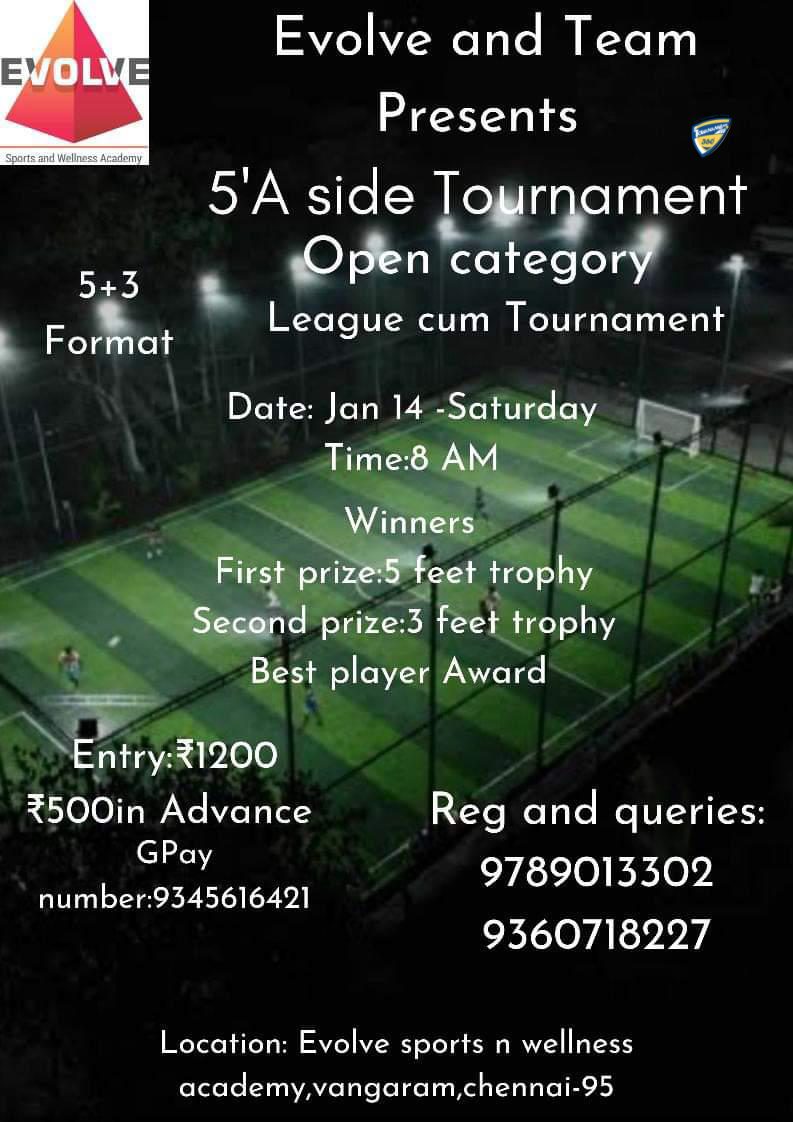 Open 5A Side Football Tournament in Chennai