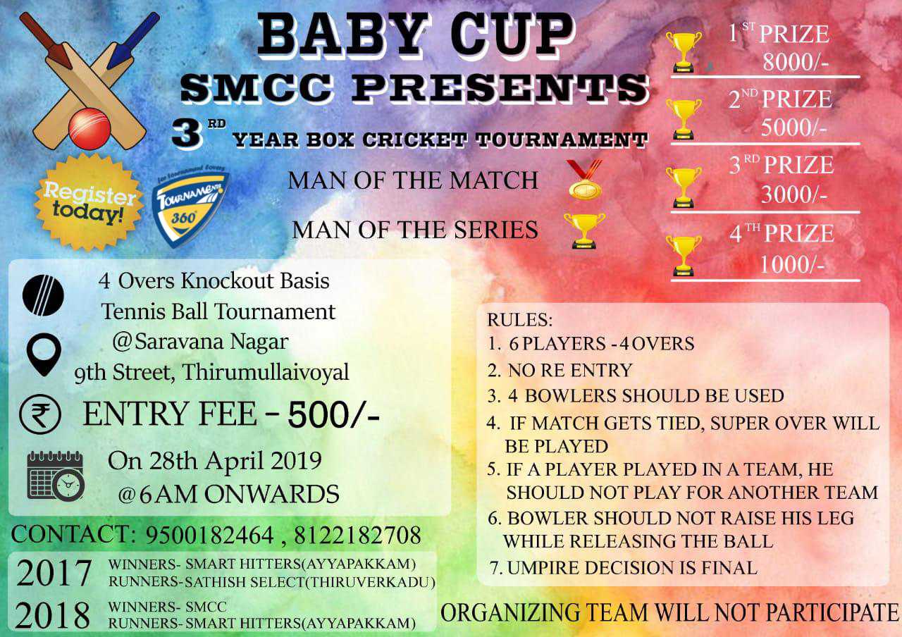 Baby Cup 3rd Year Box Cricket Tournament