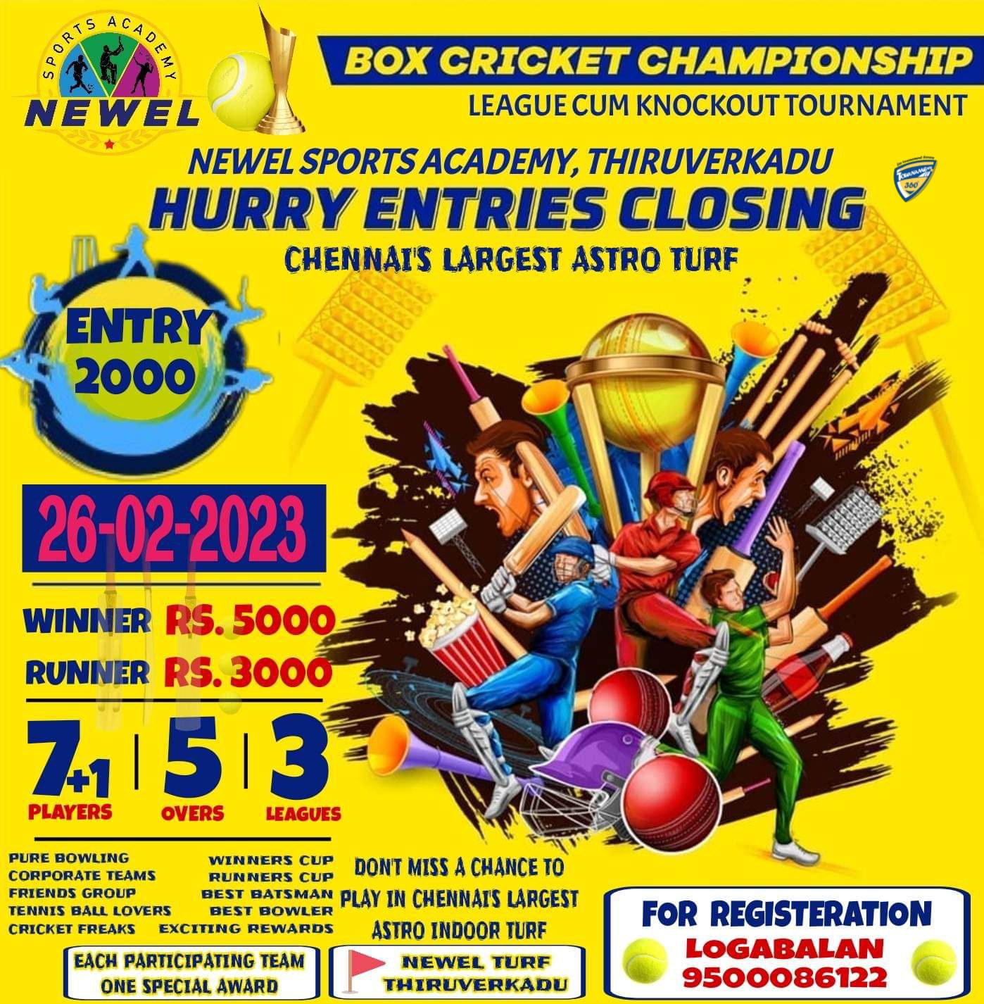 Box Cricket Championship in Chennai