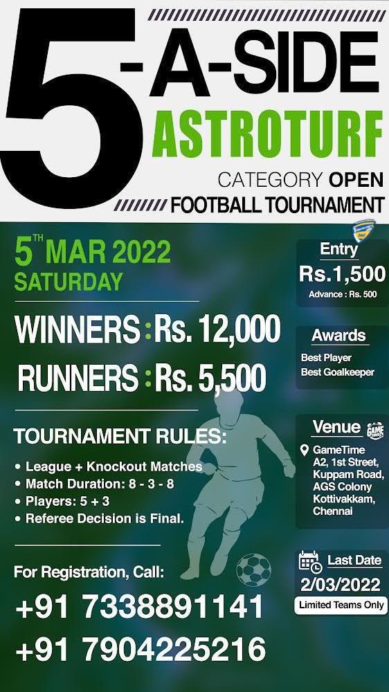 Open 5A Side Football Tournament